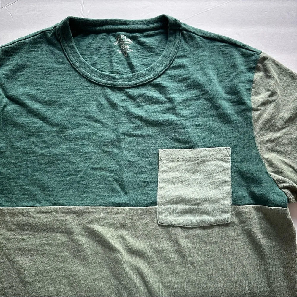 J.crew Men Slub cotton pocket T-shirt in colorblock | Size M